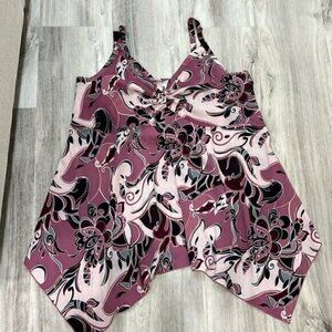 Fashion Bug Y2K purple baby doll top size 26W